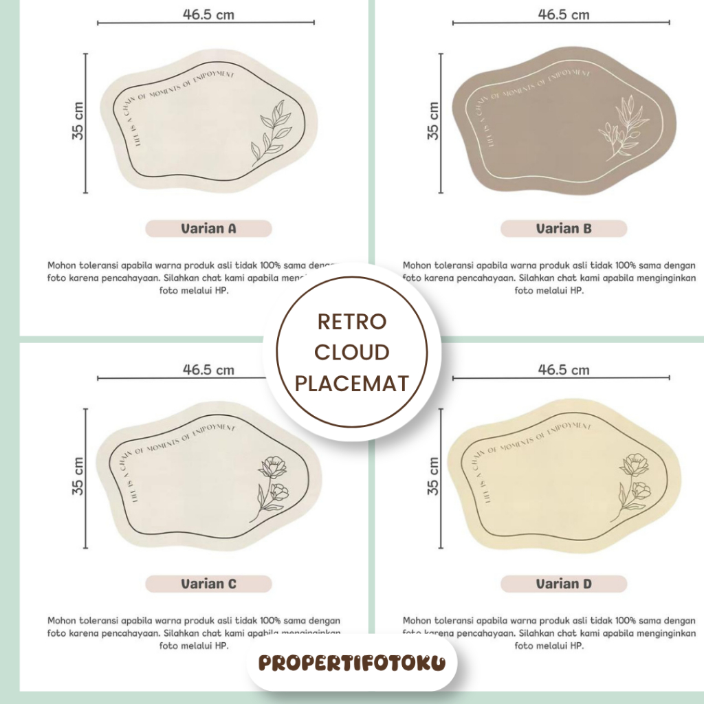 MY PROPERTY RETRO Cloud Placemat / แผ่นรองจาน
