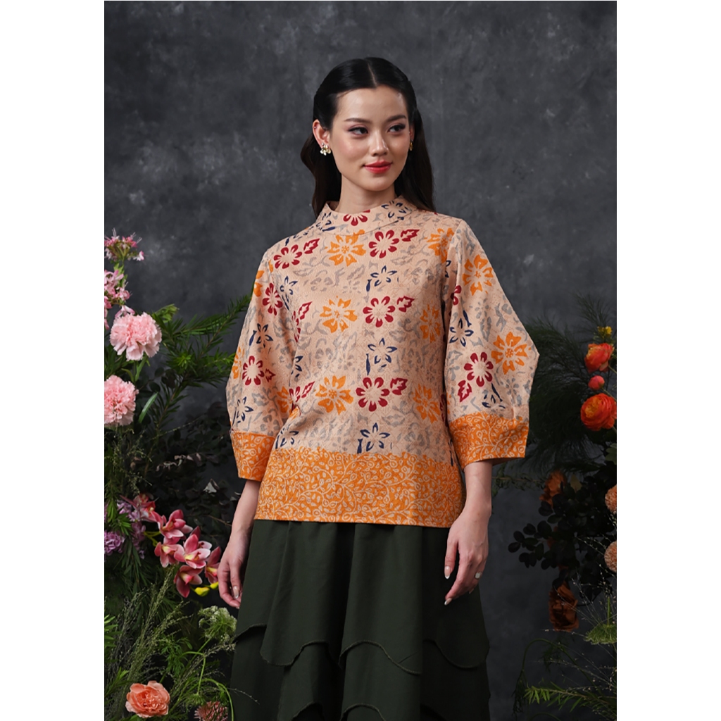 NONA RARA - Lesi Dobi T5648 ชุดทํางานเสื้อเบลาส์บาติกสตรีทันสมัย