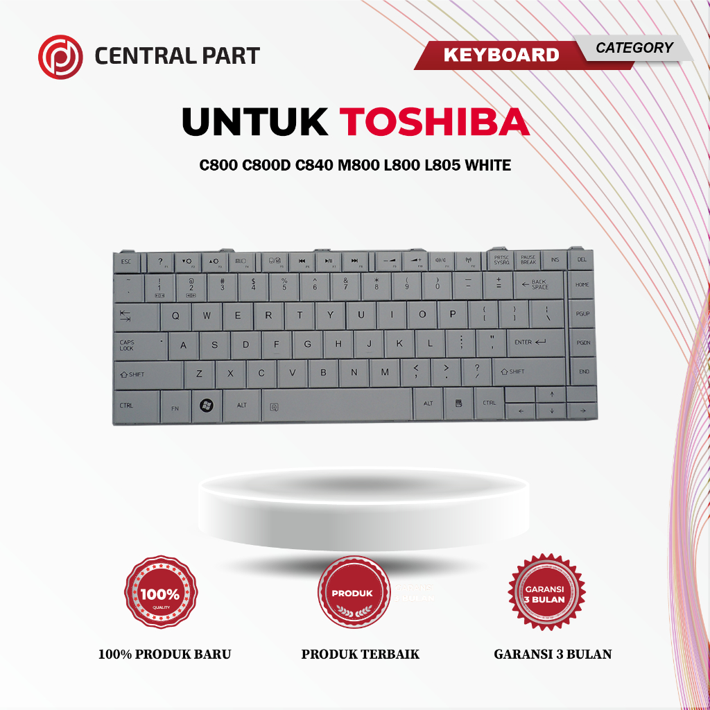 Toshiba Satellite C800 C805 M800 M805 L800 L805 คีย์บอร์ดสีขาว