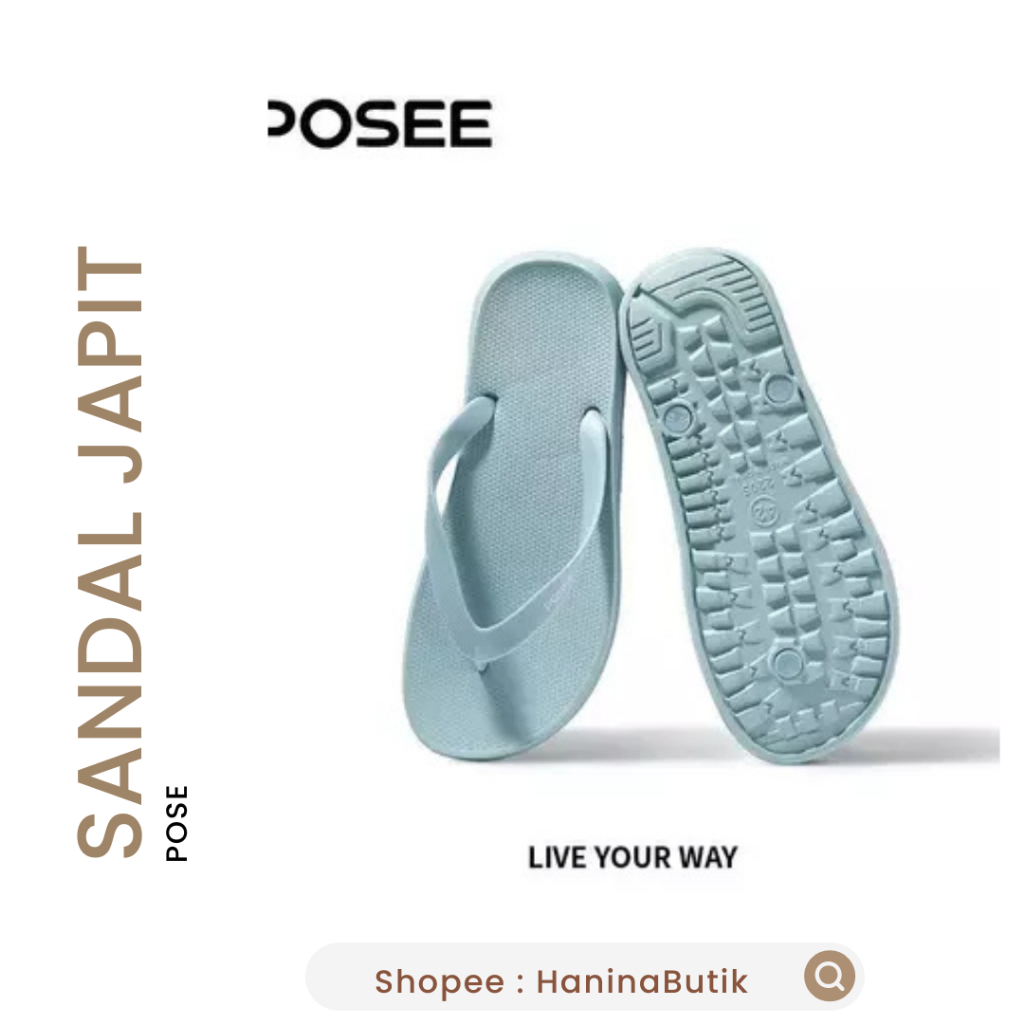 MISTY BLUE FLIP-FLIP SANDALS SIZE 39 โดย POSEE