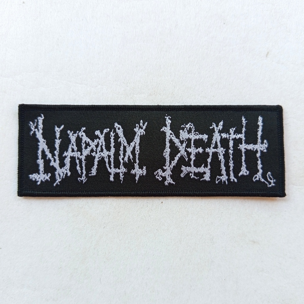 Napal Death Logo Patch ทอ อุปกรณ์เสริมสําหรับแจ็คเก็ตและเสื้อกั๊ก - แฟชั่นดนตรี