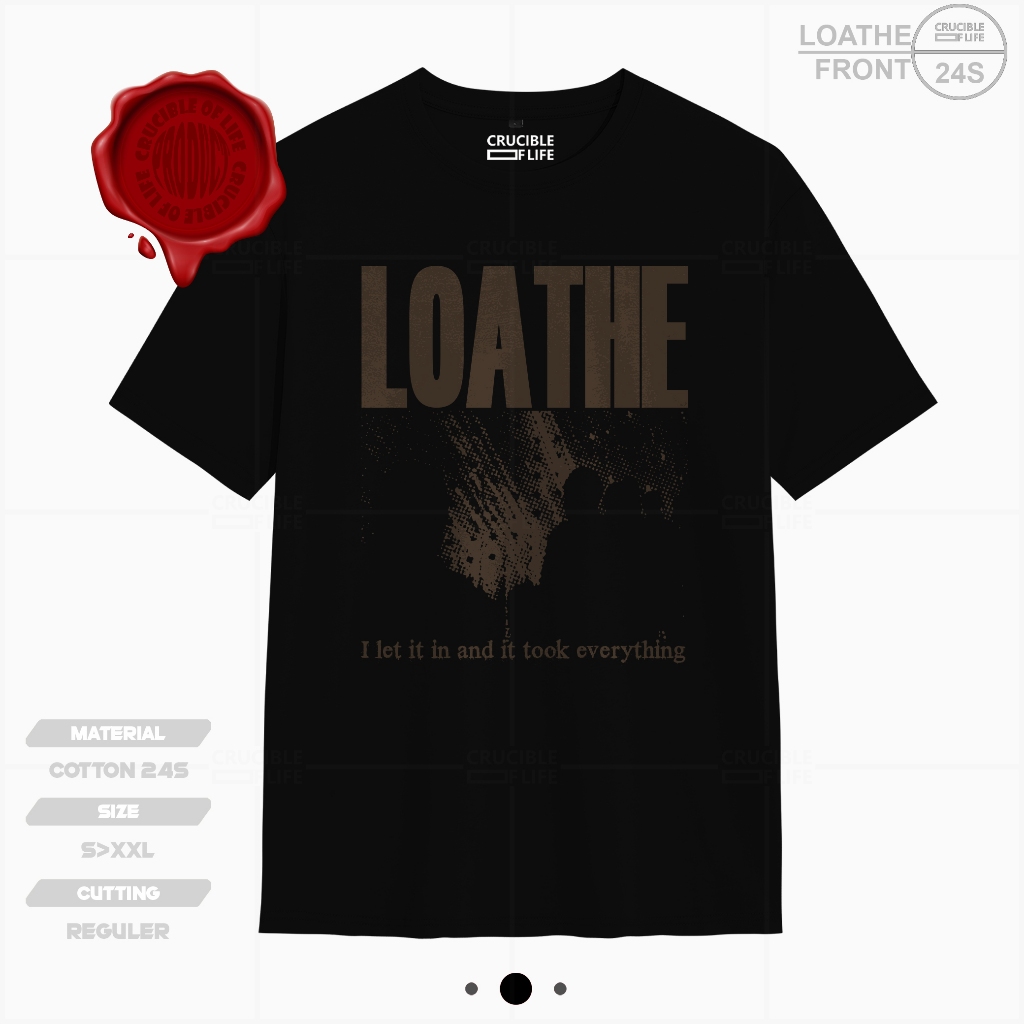 LOATHE เสื้อยืดวงโลหะโปรเกรสซีฟ Cotton 24s ADULT