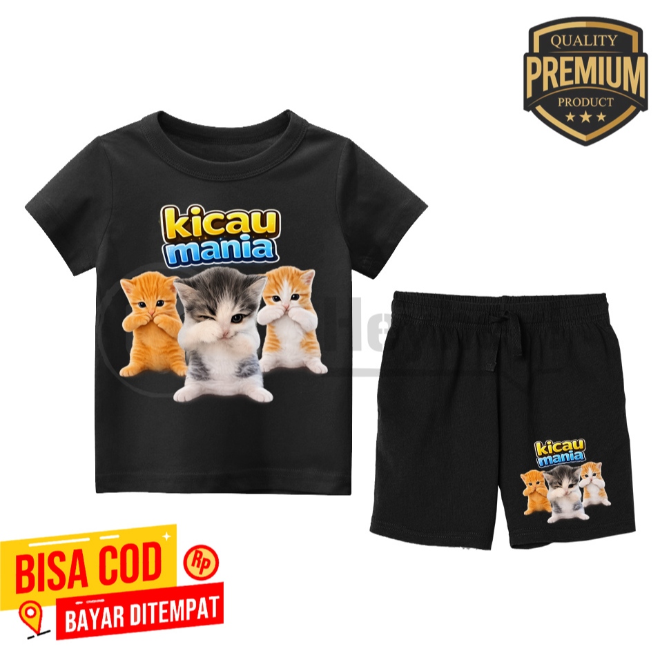 Kicau Mania ชุดลูกแมว Kicau Mania เสื้อยืดลูกแมว