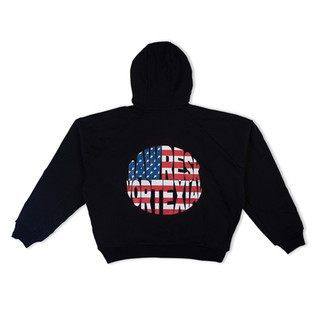 RAWRESK - Hoodie Boxy Oversize Hitam Heavyweight Cotton Fleece 400gsm Unisex