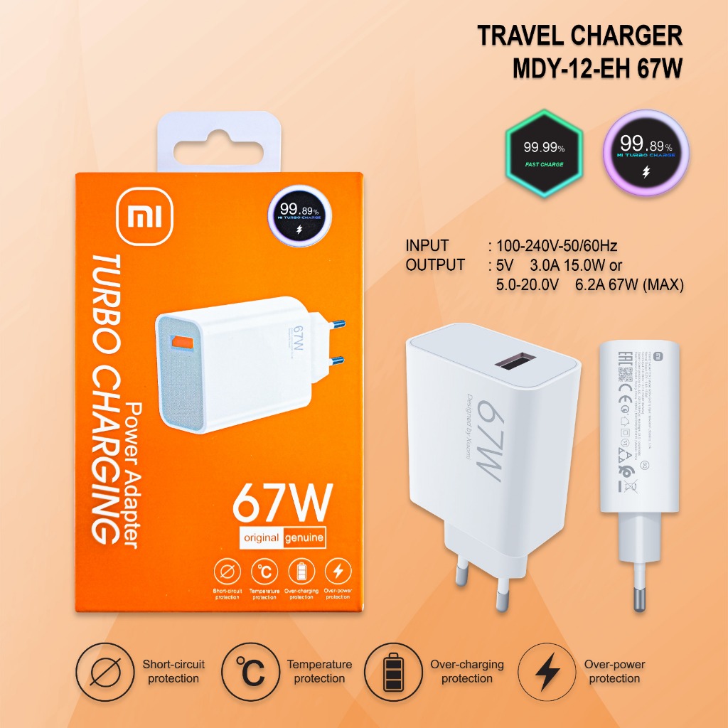 เครื่องชาร์จ Casan Batok Xiaomi Mi9 67W MDY-12-EH Turbo Fast Charge Original 99 - OPP/CPP