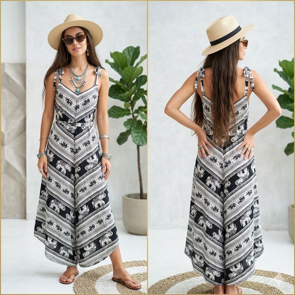 จั๊มสูทขายาว TROPICAL JT001/JT012/JT009/JT010/JT011/ JT013 BALI JUMSUIT/ LONG JAMSUIT