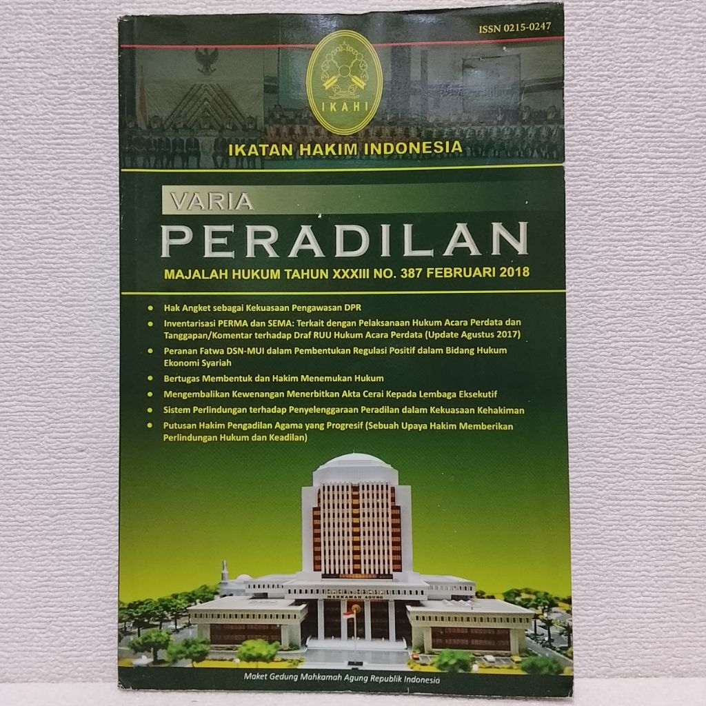 JUSTICE VARIA NO.387 FEBRUARY 2018