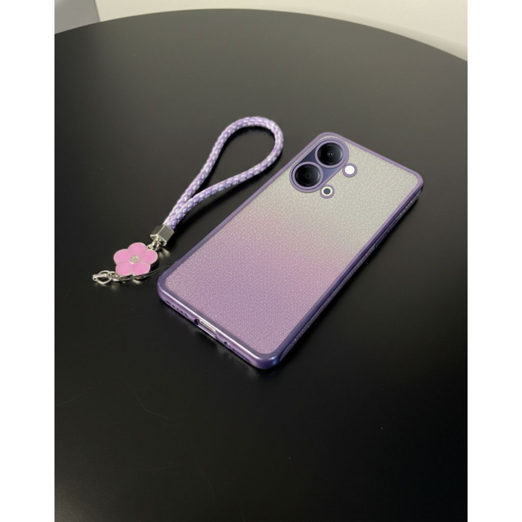 Vivo Y05 Luxury Glitter TPU Premium Silicon Case ฟรีเชือกเส้นเล็กดอกไม้