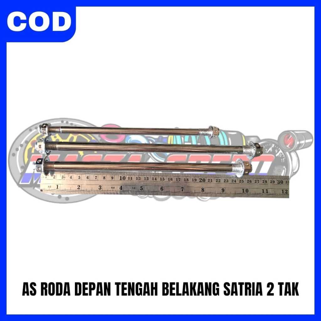 FRONT AXLE CENTER AXLE REAR AXLE SATRIA 2-STROK มอเตอร์ไซค์