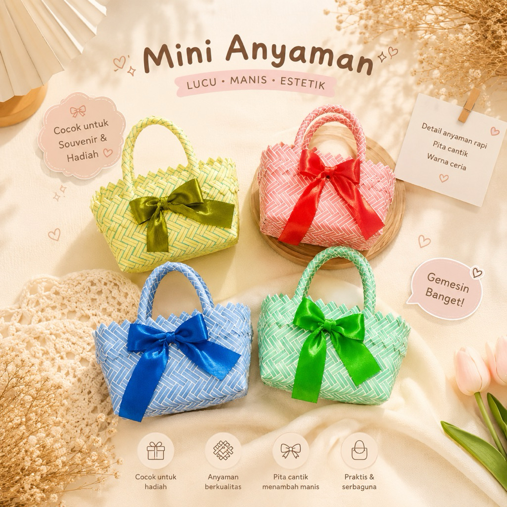 MINI WOVEN BAG / MINI BAG / WOVEN BAG / CHILDRENS BAG / ADULT BAG / BAG / WOVEN / BAG / MINI BAG