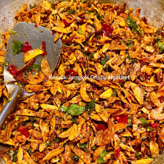 CEMILAN KERIPIK JENGKOL PEDAS GURIH BUMBU DAUN JERUK
