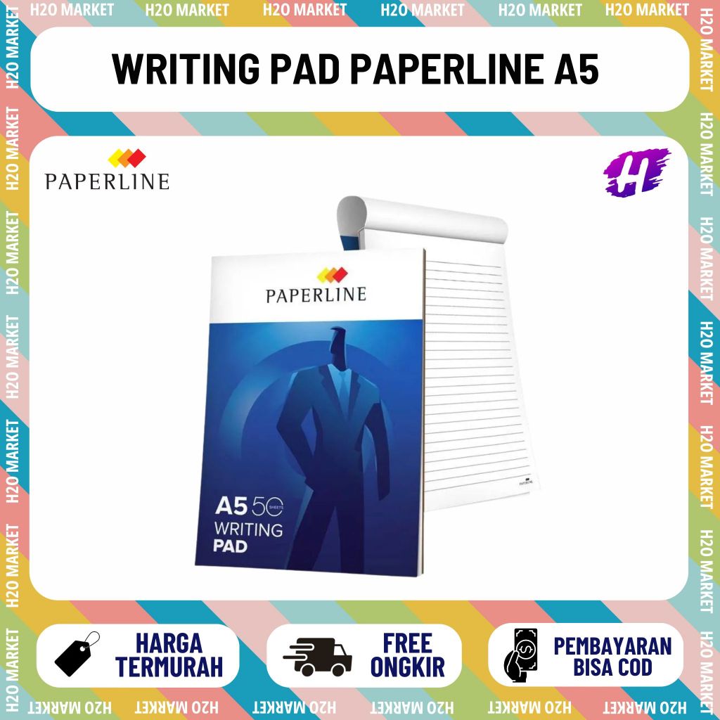 [H2O] Flip Over Pad Block Note Writing Pad Memo Paperline A5 50