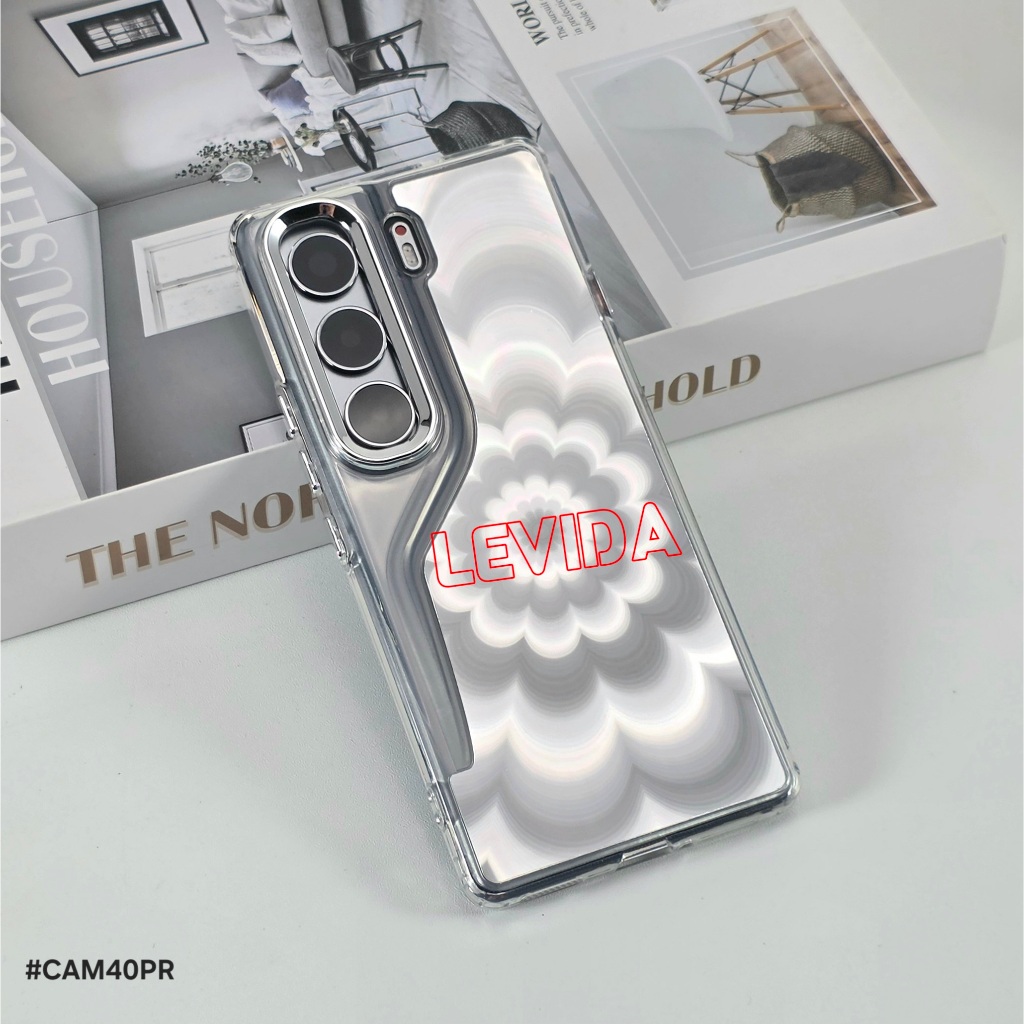 Softcase ดอกไม้ 3D ภาพลวงตากรณี Tecno Camon 40 Pro ปลอกโฮโลแกรม Keren 3DF-01