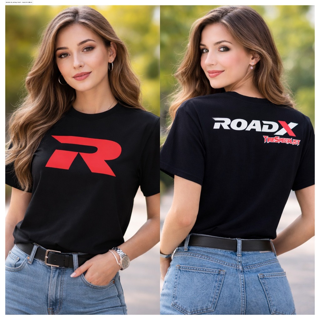 RoadX R-Edition (TireSpecialist) – เสื้อยืดกีฬาลําลอง Unisex (สีดํา)