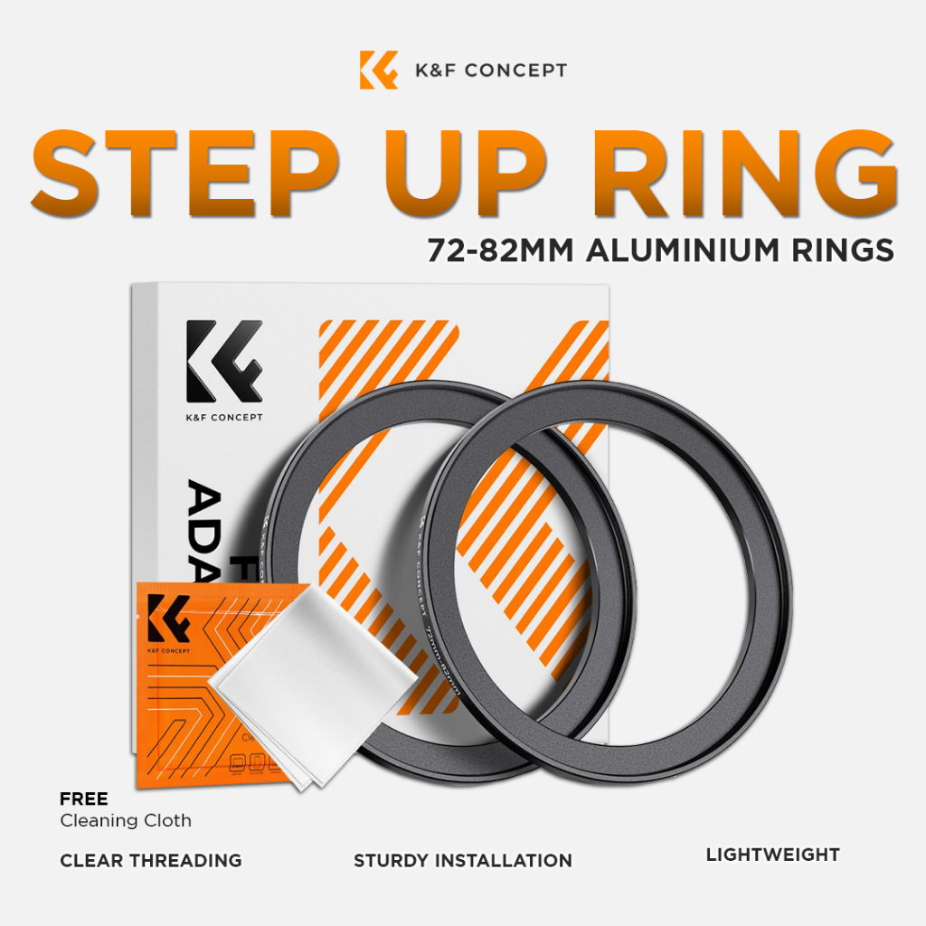 K&F Concept Step Up Ring อลูมิเนียม 75-82MM