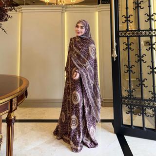Shella Saukia Dress Khasmir Pashmina