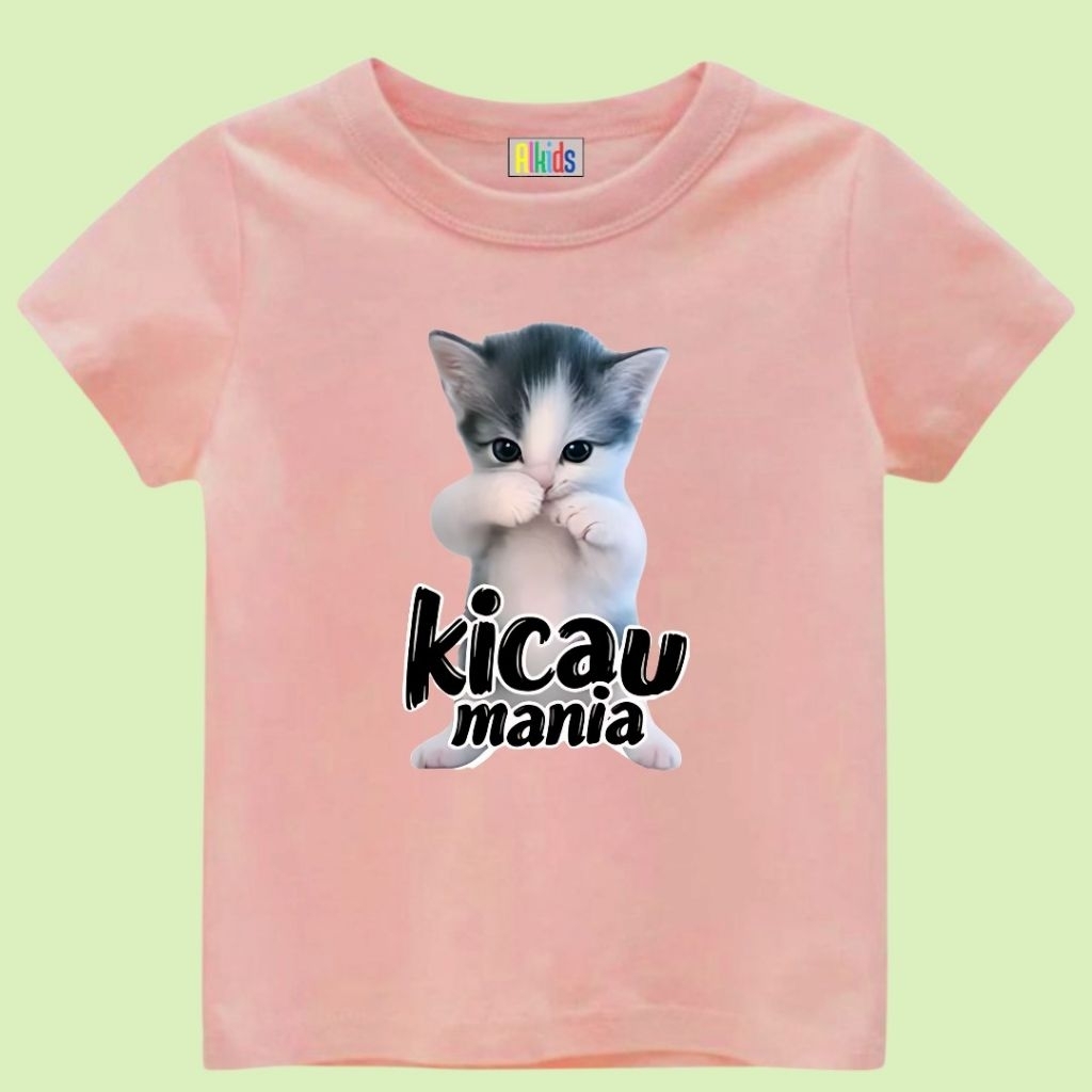 KICAU MANIA 02 เสื้อแขนสั้นสําหรับเด็กผู้หญิง