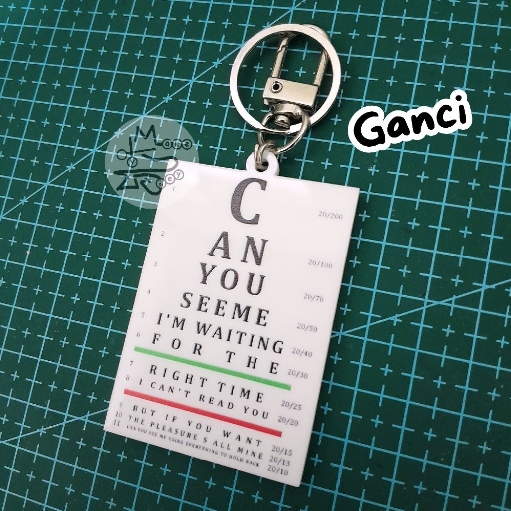 GANTUNGAN Can You See Me Clairo-Bags Snellen Chart/ พวงกุญแจ Can You See Me Clairo-Bags Sne Chart/ พ