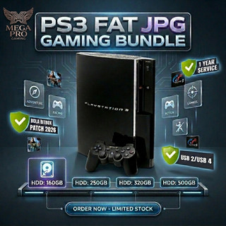 [GARANSI 1TH] PlayStation 3 PS3 Fat / Slim / Superslim Edition Ex JPG Paket Lengkap 2 Stik Full Games