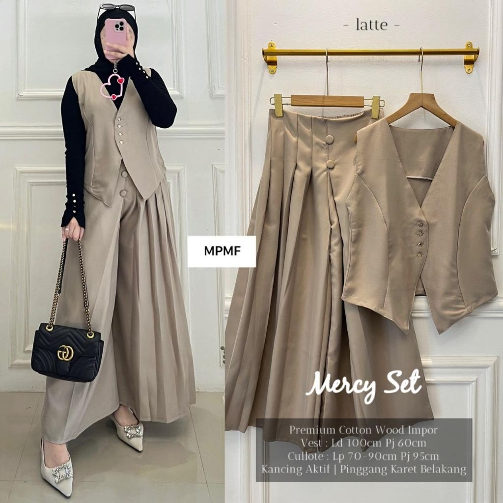 Mercy Womens Set 2in1 Vest Cotton Wood Import Premium Oneset New Motif Bestseller By Mpmf