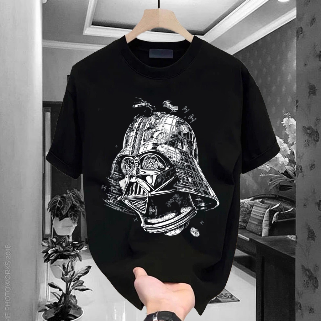 GAME MOVIES STAR WARS DARTH VADER SERIES T SHIRT 24S 200 GSM Adult T-Shirt Star Wars Darth Vader As 