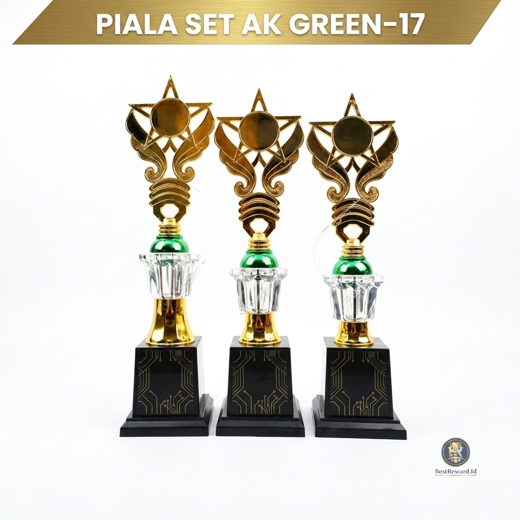 ชุดถ้วย AK GREEN-17 1st-2nd-3rd Place