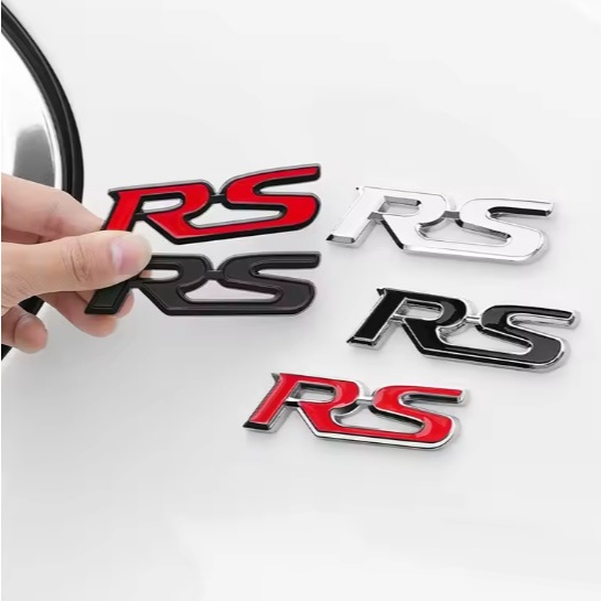 RS Logo metal Emblem 3D โลหะ RS รุ่นสติ๊กเกอร์โลหะ