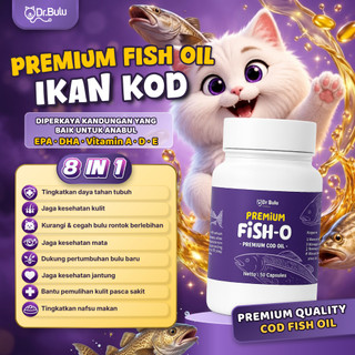 Dr.Bulu - Fisho - Minyak Ikan Premium Untuk Hewan Peliharaan, Cod Liver Oil, Vitamin Imunitas Kucing dan Hewan Peliharaan