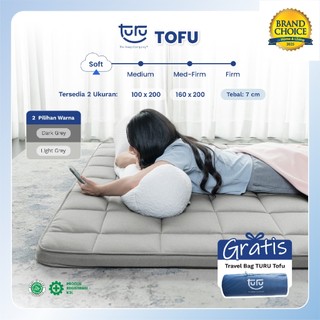 TURU Tofu Kasur Lantai Gulung Premium / Travel Bed Premium / Matras Lantai Kasur Piknik (FREE TAS)
