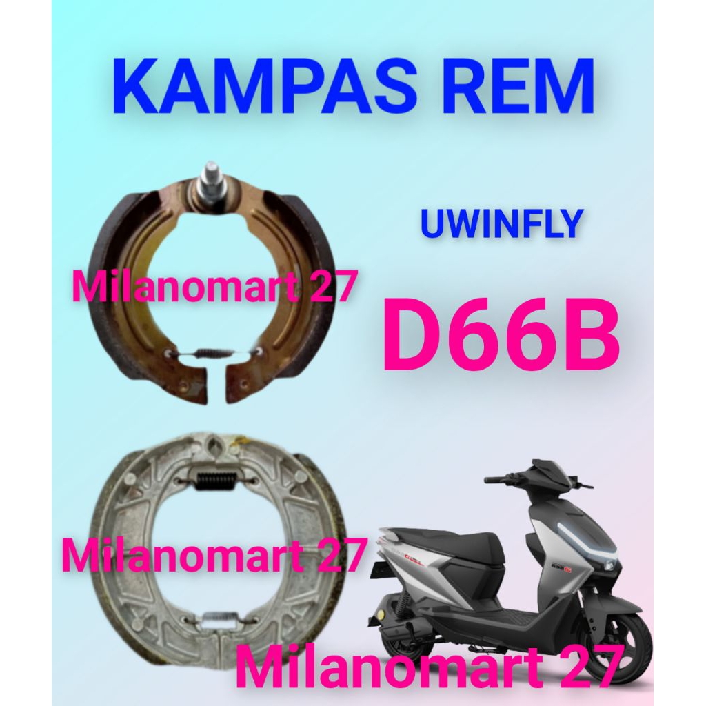 Uwinfly D66B ผ้าเบรคจักรยานไฟฟ้า uwinfly d66b ผ้าเบรคจักรยานไฟฟ้า