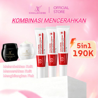 CHALONESE Paket Skincare Brightening Cream Moisturizer ( Brightening Cream + Day & Night Cream ) Whitening Cream Moisturizer Pelembab Wajah
