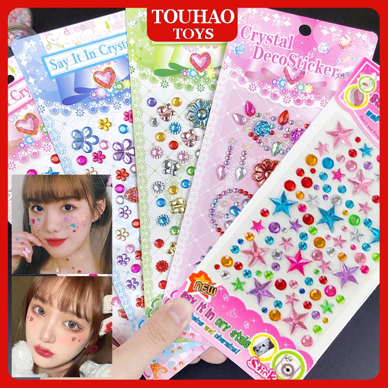 TOUHAO 3d Diamond Crystal Sticker / Gem Sticker for Girls / Crystal Deco Sticker สติ๊กเกอร์อัญมณีกัน