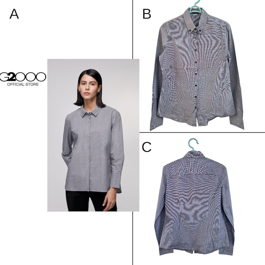 KEMEJA G2000 เสื้อเชิ้ตผู้หญิง S สีเทา