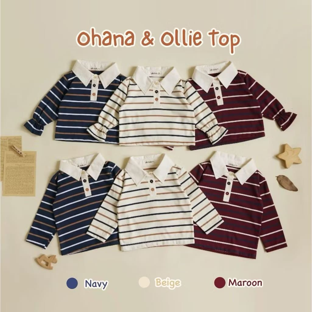 เสื้อยืดแขนยาวเด็ก - OHANA OLLIE TOP - Makassarbaby