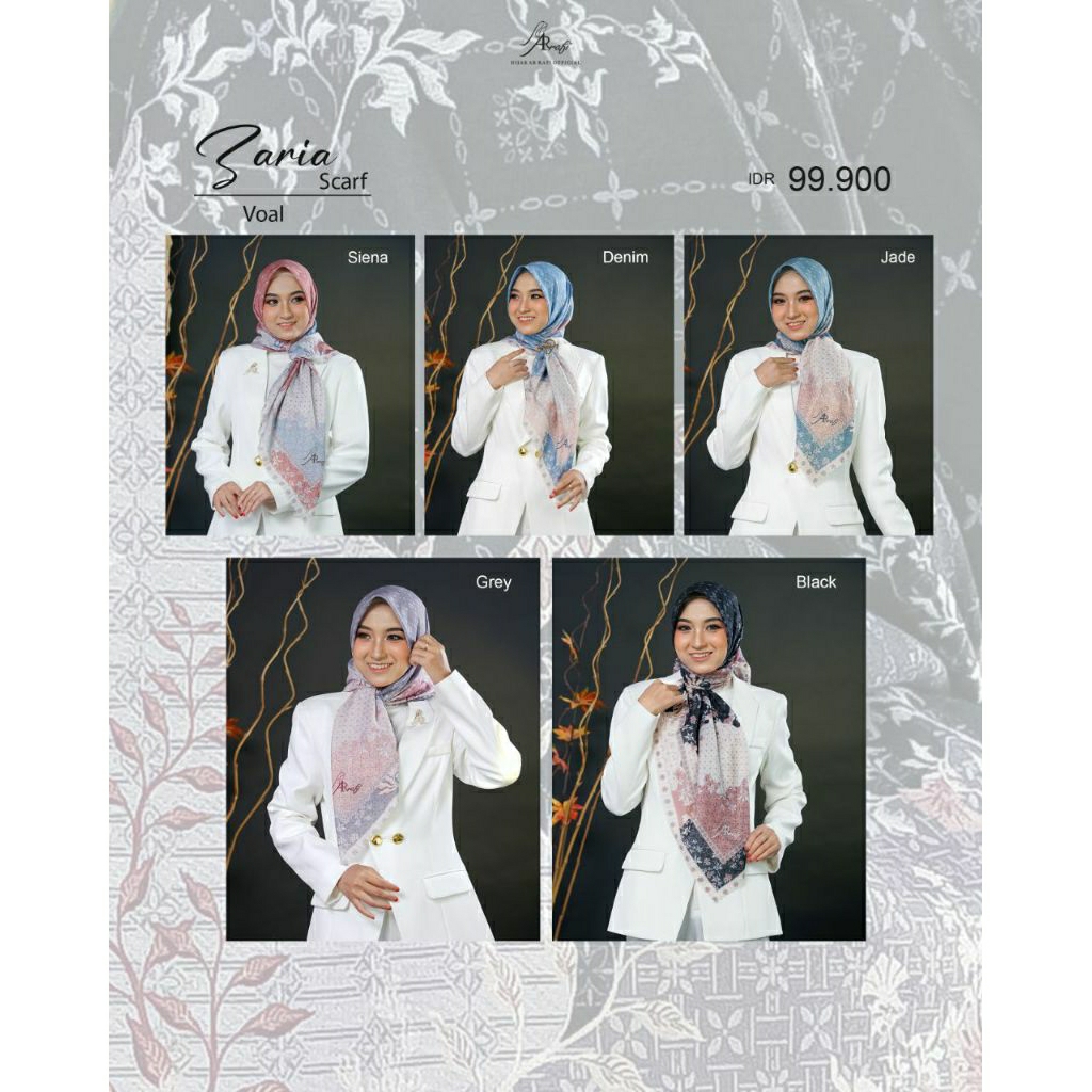 ZARIA SCARF/HIJAB ARRAFI ต้นฉบับ