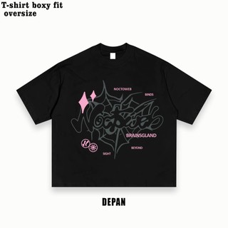 T-Shirt Boxy Fit Oversize | Noctoweb | Black | Kaos Brainsgland