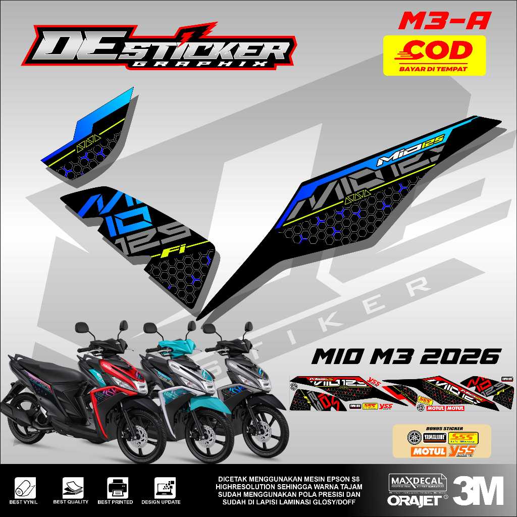 สติ๊กเกอร์ Mio125 2025 - สติ๊กเกอร์ Mio M3, - MIO Z - Striping Mio125, MIO M3, MIO Z - Decal Mio125,
