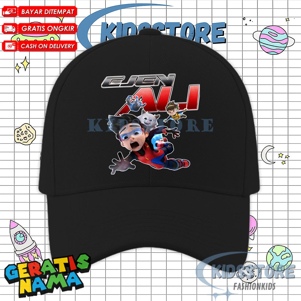 EJEN ALI PICTURE CHILDRENS HAT - EJEN ALI VIRAL UNISEX BASEBALL HAT สําหรับผู้ชายและผู้หญิงฟรีชื่อ