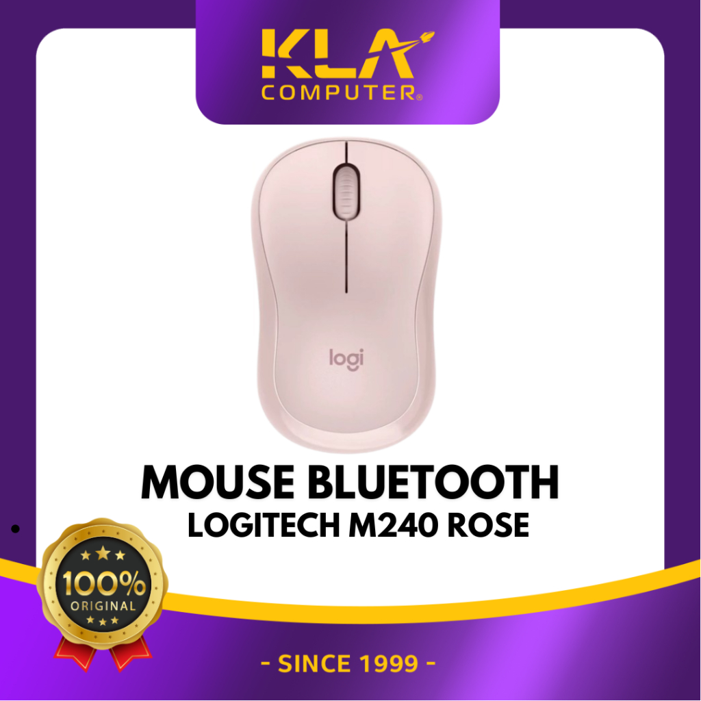 Logitech M240 Wireless Bluetooth Silent Mouse Original - Rose