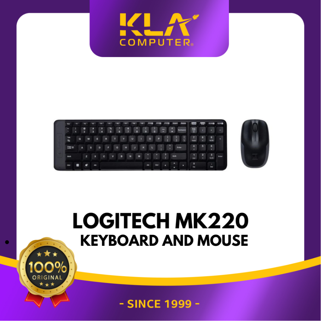 คีย์บอร์ดและเมาส์ไร้สาย LOGITECH MK220