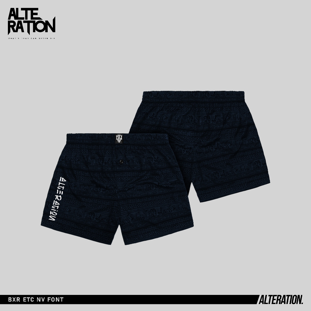 BXR ETC NV FONT ALTN // BOXER ETNIC NAVY FONT // BOXER ALTERATION