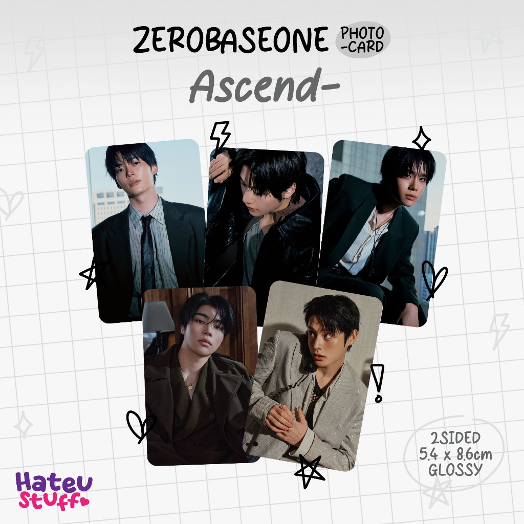 การ์ดรูปถ่ายแบบไม่มีเป็นทางการ ZEROBASEONE Ascend-