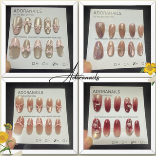 [10PCS/SET XS/S/M - GRATIS LEM JELLY] NO CUSTOM Fake nails premium buatan semi tangan kuku cat eye/3D/glazed/ capybara kuku palsu nail art