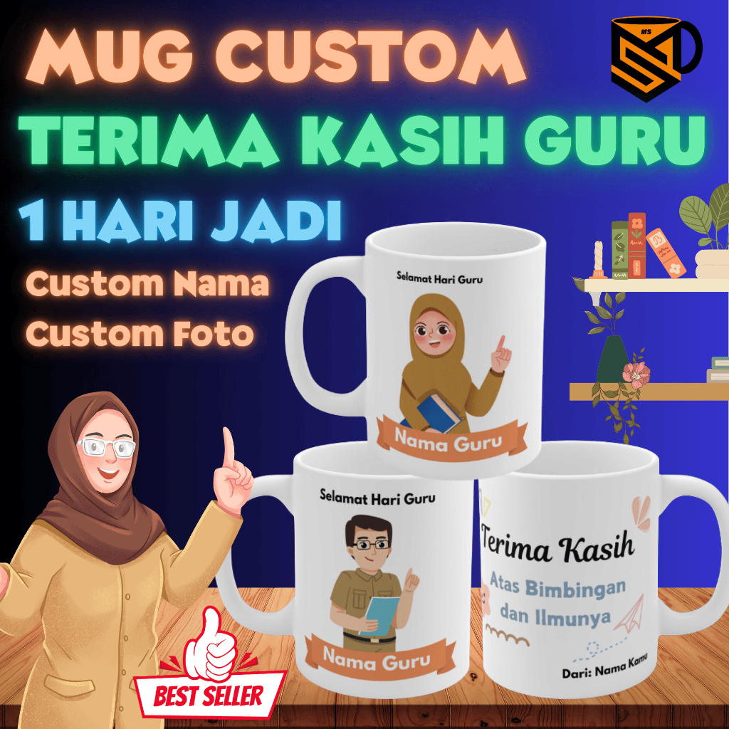 TEACHER DAY / HAPPY TEACHERS DAY GIFT MUG CUSTOM TEACHER แก้ว / ทําอาหารของฉัน / แก้วพิมพ์สามารถซ้อน