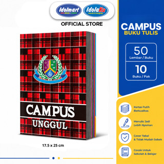 IDOLMART Buku Tulis Campus Unggul isi 50 Lembar Buku Tulis Sekolah Boxy
