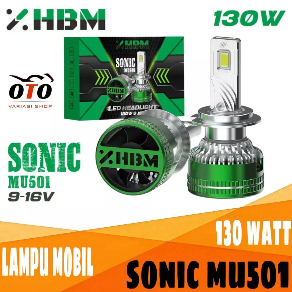 SONIC MU501 ไฟ LED รถยนต์ทุกซ็อกเก็ต H1, H3, H4, H7, H11, HB3 9005, HB4 9006, HIR2 9012