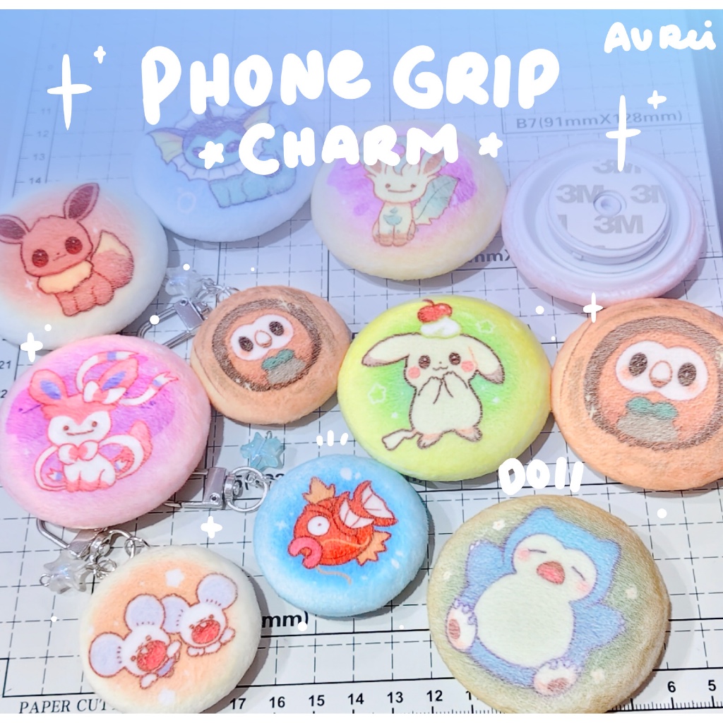 New Pokemon Phone grip & plush charm illus โดย au rei