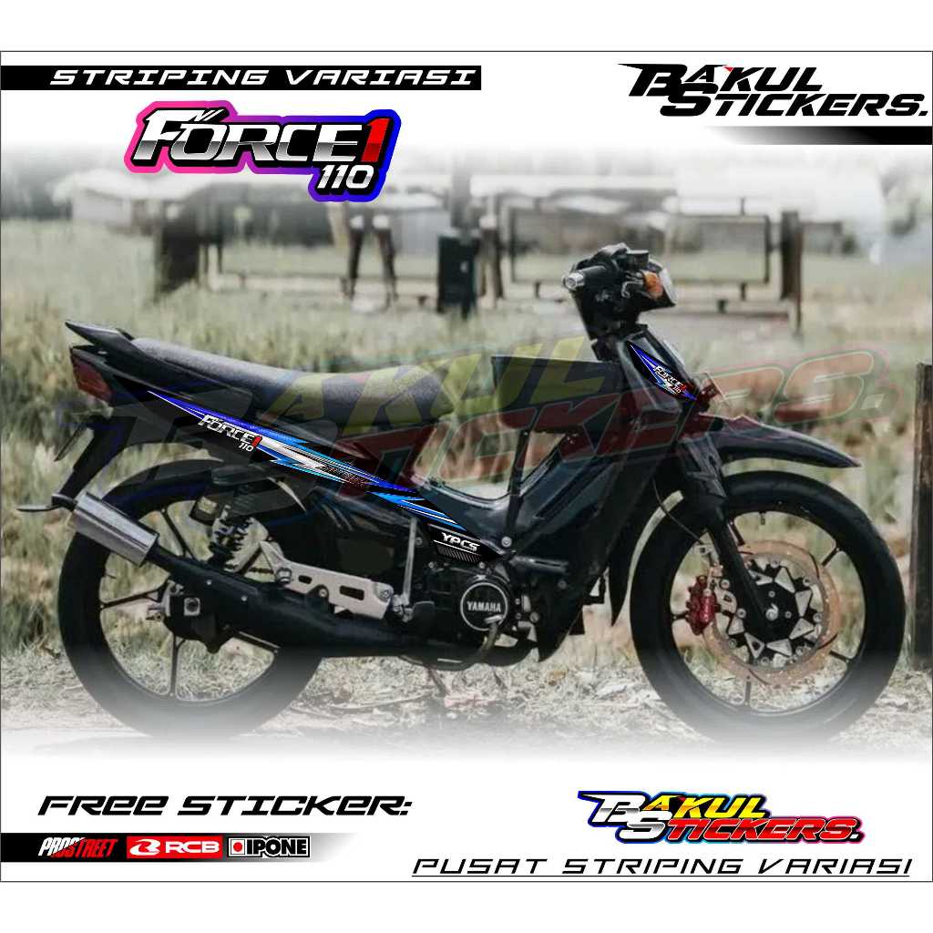 YAMAHA FORCE ONE 1 MOTORCYCLE VARIATION STRIPING / YAMAHA FORCE 1 VARIATION STICKER LIST