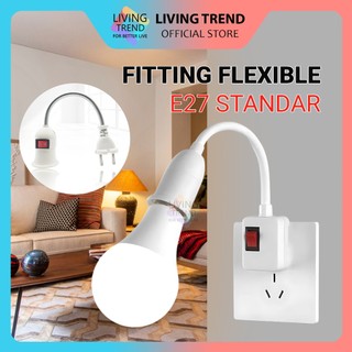 Fitting Lampu E27 Fleksibel Colok Listrik dengan Saklar ON OFF / Fitting Lampu Flexible E27 Over Colok On
