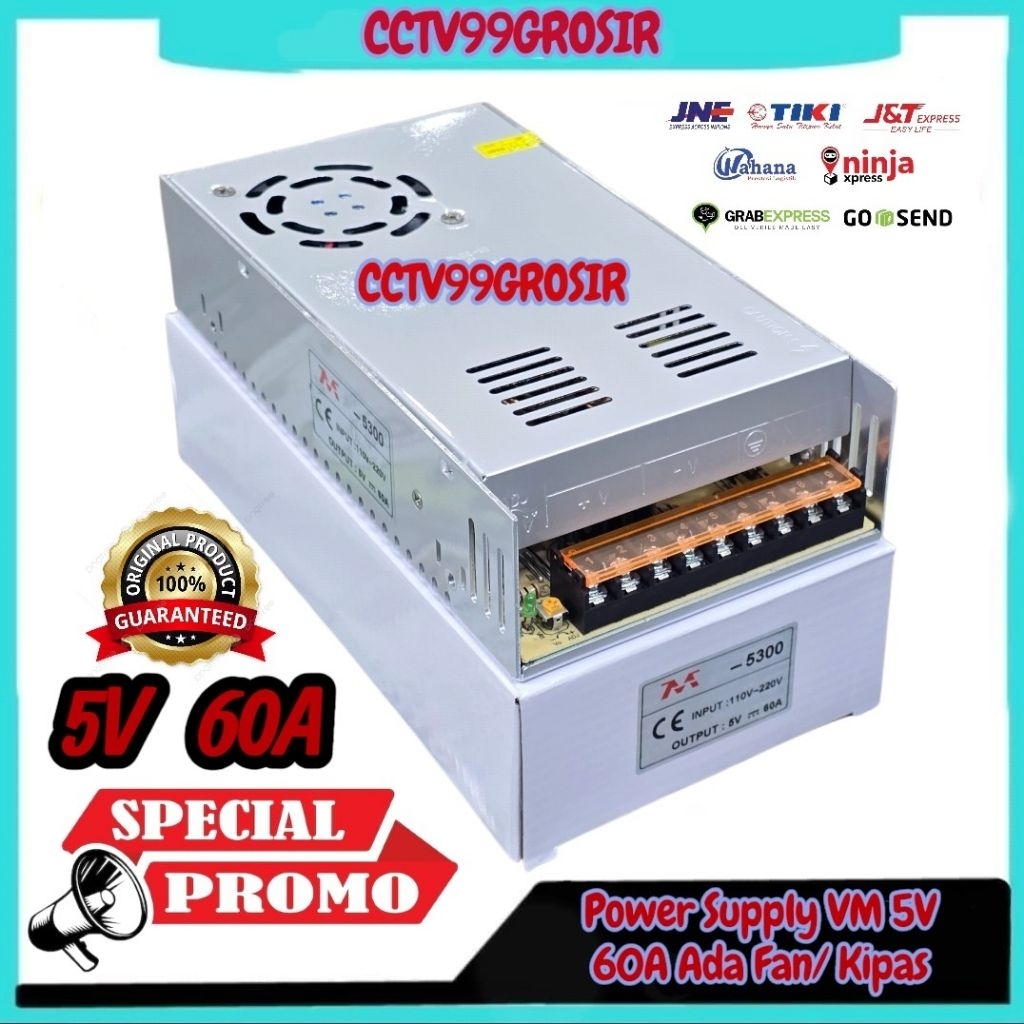 พาวเวอร์ซัพพลาย 5V 60A สวิตช์ 5V 60A PSU 5V 60A